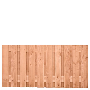 Douglas geschaafd plankenscherm 21-planks 16 mm 180 x 90 cm, onbehandeld, betonsysteem