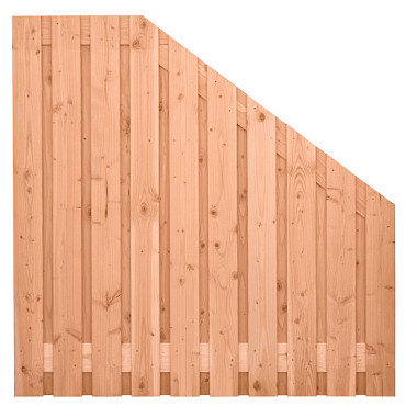 Douglas geschaafd plankenscherm verloop 21-planks 16 mm 180 x 180-90 cm, onbehandeld, betonsysteem