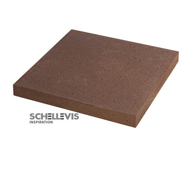 Schellevis tegel gewapend Roodbruin 100x100x5 cm