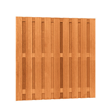 Hardhouten geschaafd plankenscherm 20-planks, recht verticaal, 180 x 180