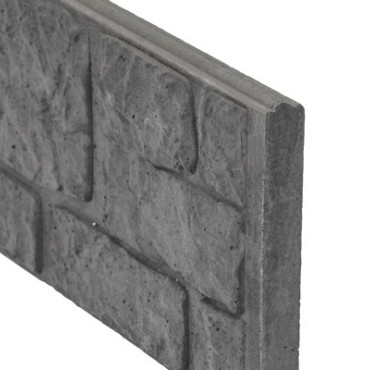 Betonplaat Romeins rotsmotief 4,8 x 26 x 184 cm, antraciet ongecoat