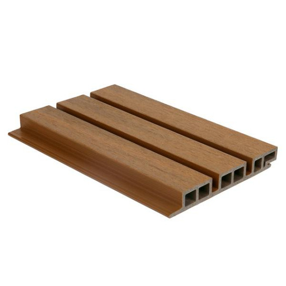 NewTechWood composiet co-extrusie wand bekleding castellation 50 profiel, 2,5 x 19,6 x 290 cm, Red Cedar.