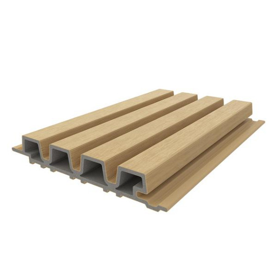 NewTechWood HKC co-extrusie castellation PRO35 gevelbekleding, 3,3 x 21,5 x 230 cm, Red Cedar.