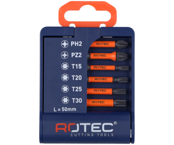 6-delig Bit-set IMPACT 50mm PH-PZ-T