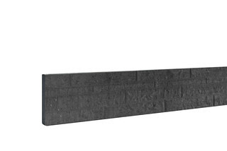 Betonplaat Rotsmotief 4,8 x 36 x 184 cm, antraciet gecoat