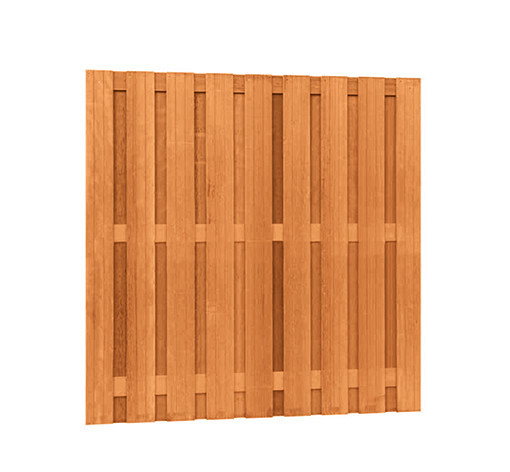 Hardhouten geschaafd plankenscherm 20-planks, recht verticaal, 180 x 180