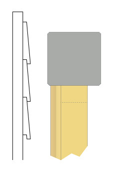 Douglas Zweeds rabat 1 zijde geschaafd, 1 zijde fijnbezaagd 1,0-2,1 16,5 x 500 cm, zwart gedompeld. | Nieuwenhuis Buitenleven