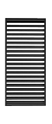 Lamellen paneel Fortis Alu 50x50cm (bxd)