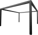 Vrijstaande Pergola Profiel 100x100x2mm Coating standaard 100x100cm (bxd)