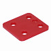 GB drukplaat zonder sleuf, 5x70x70mm, rood, 48 stuks per zak