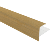 NewTechWood aluminium co-extrusie eindprofiel rhombus t.b.v. wand bekleding, 5 x 5 x 300 cm, Red Cedar.