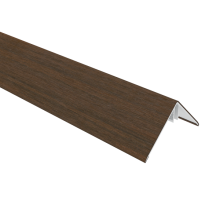 NewTechWood aluminium co-extrusie hoekprofiel rhombus t.b.v. wand bekleding, 6 x 6 x 300 cm, Ipe.