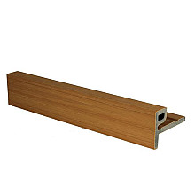 NewTechWood composiet co-extrusie eindprofiel castellation t.b.v. wand bekleding, 7 x 5 x 300 cm, Red Cedar.